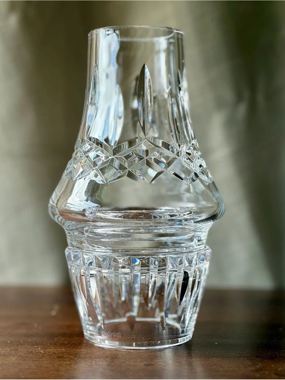 Vintage Waterford Crystal Lismore Hurricane Fairy Lamp